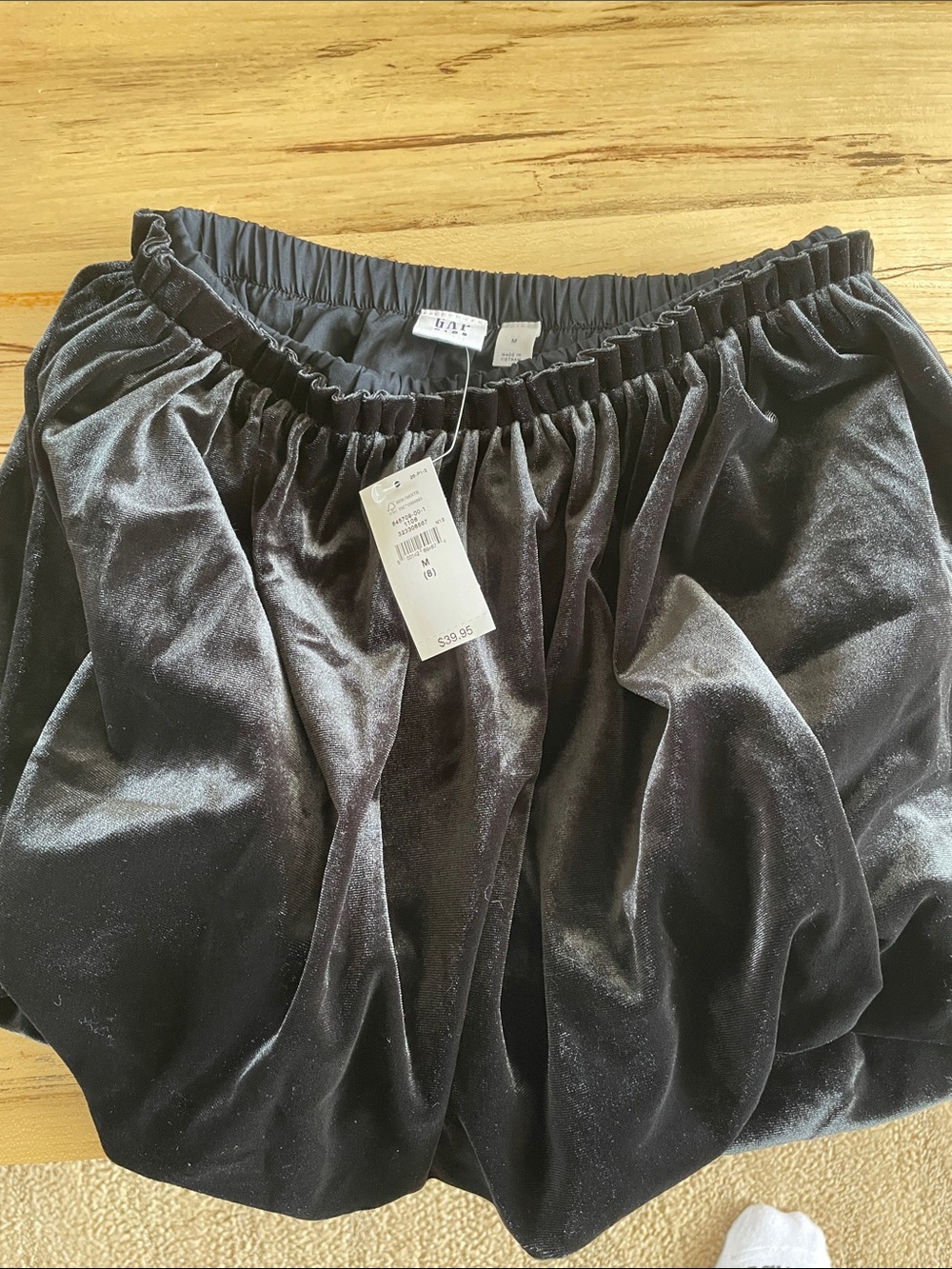 GAP Black Velvet Girls Skirt